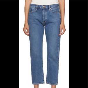 Goldsign straight leg blue jeans